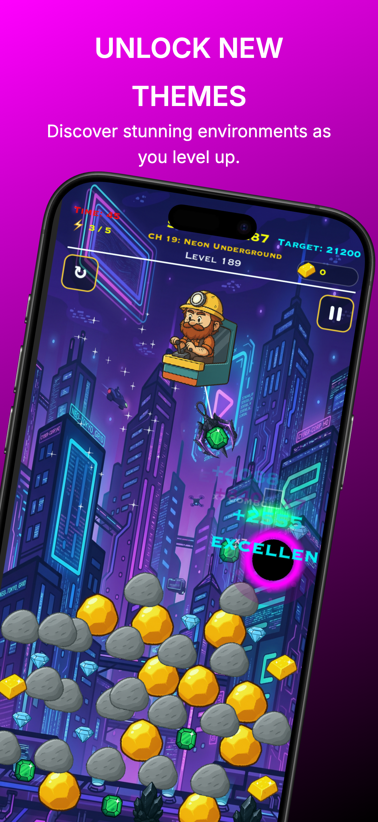 Mining Town – Unlock New Themes